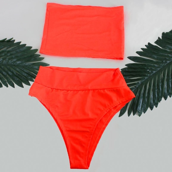 NEW! Fluorescent Strapless Bikini - Picture 5 of 8